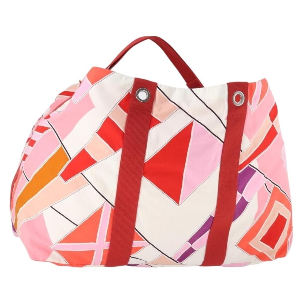 Hermes Canvas Beach Bag Tote Bag Red